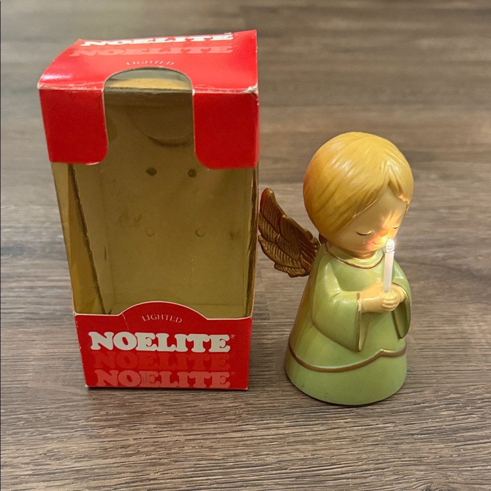 MCM Green and Gold Angel Figurine